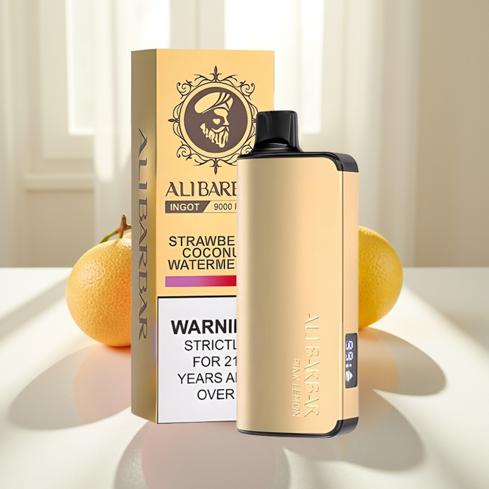 Alibarbar Ingot 22ml 9000 Puffs Limón Rosa vape por mayor Uruguay