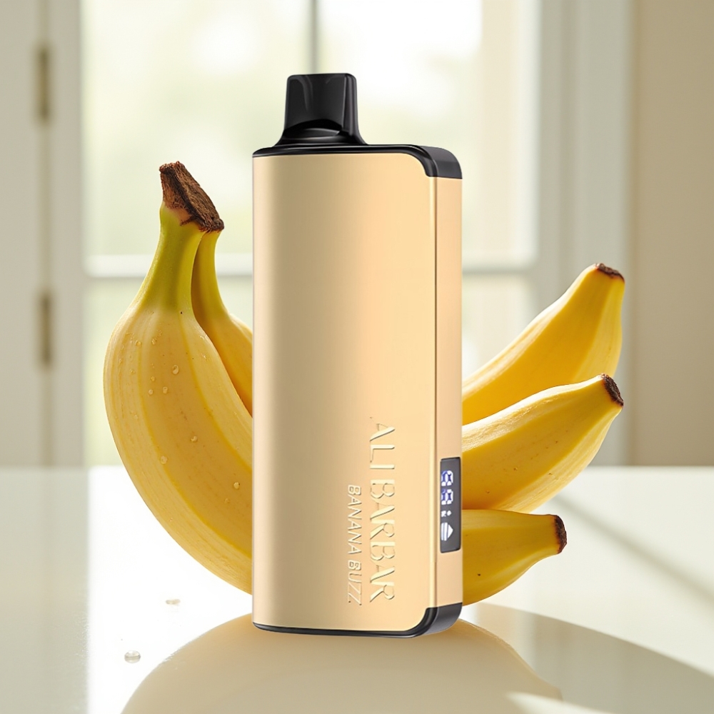 Alibarbar Ingot Banana Buzz 9000 Puffs 22ml LED Display