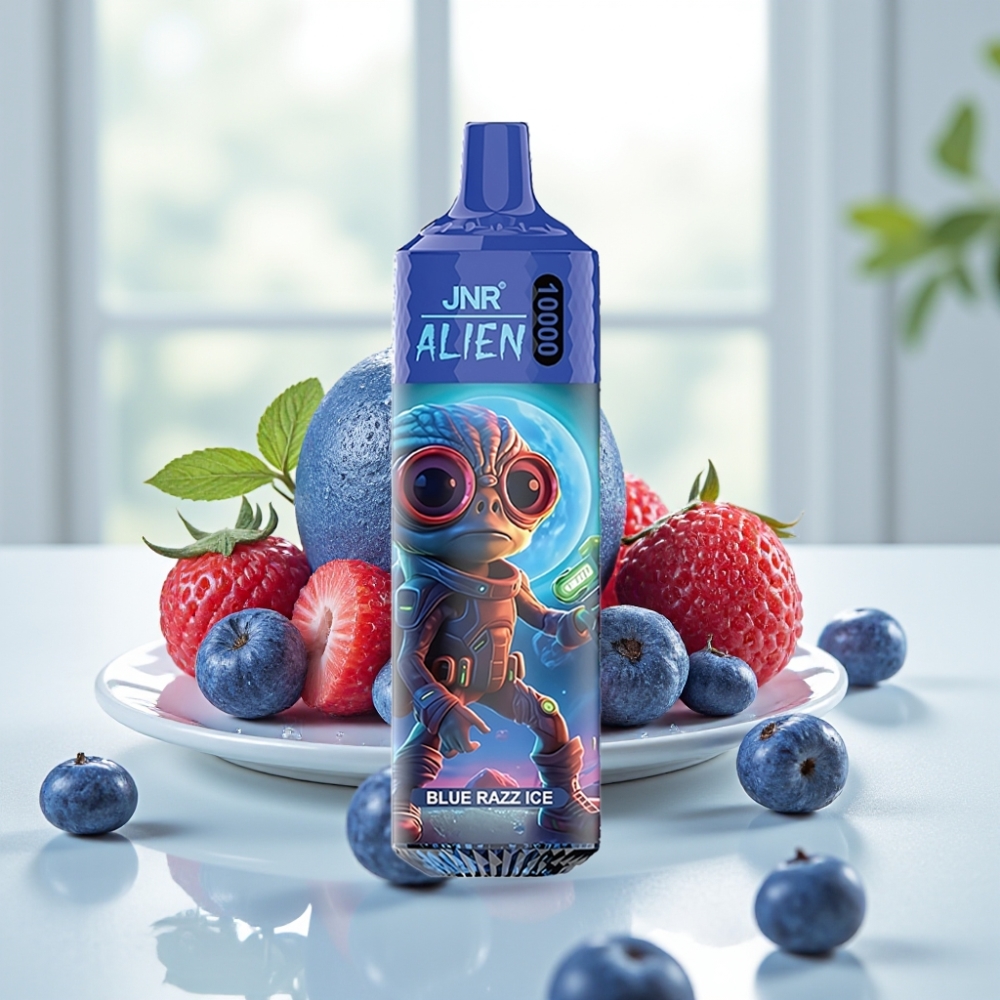 JNR Alien 10000 Puffs Deportivo con LED (RGB) y Sabor Frambuesa Azul Helada