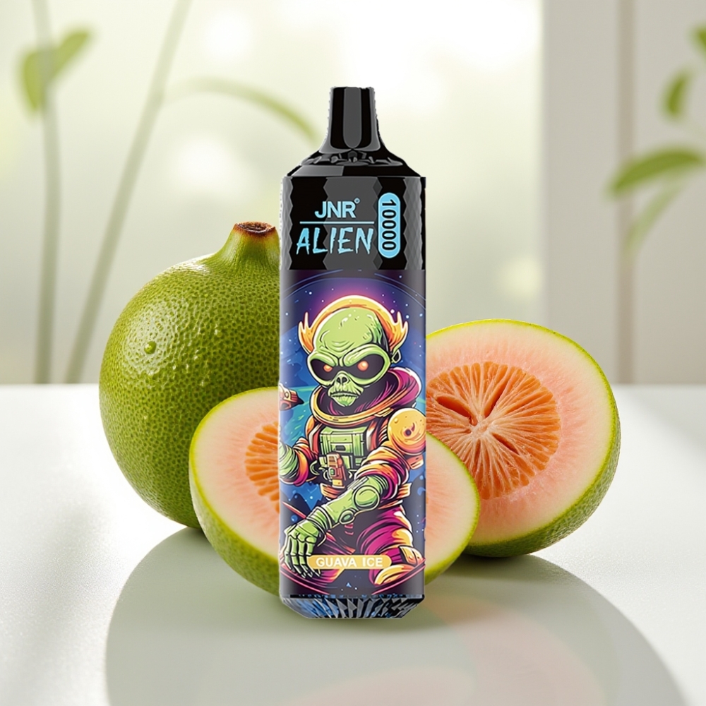 JNR Alien 10000 Puffs Disposable Vape Guayaba Hielo con Carga Rápida Type-C y LED RGB