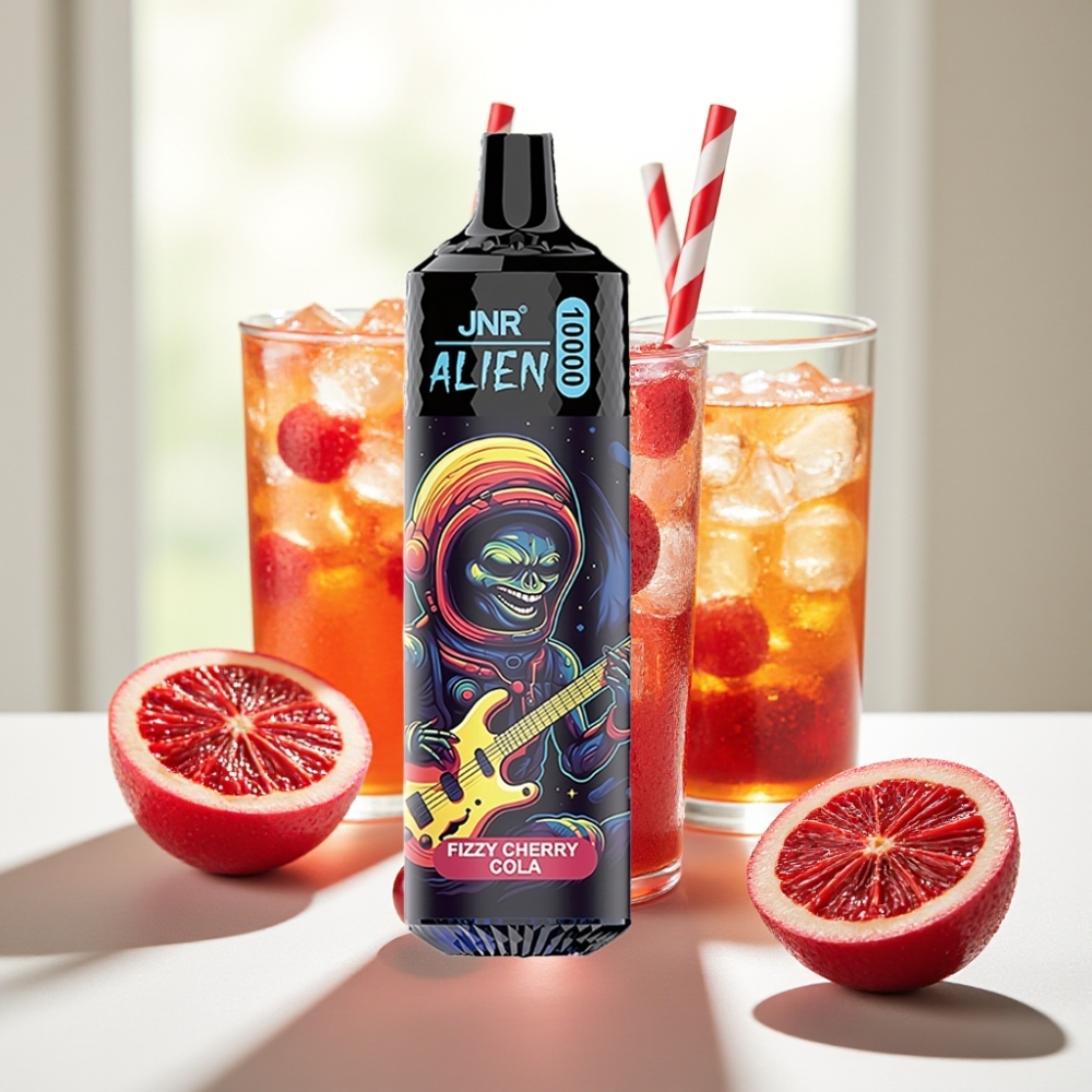 JNR Alien 10000 Puffs Tipo-C Carga Rápida Sabor Cereza Cola Fizzy