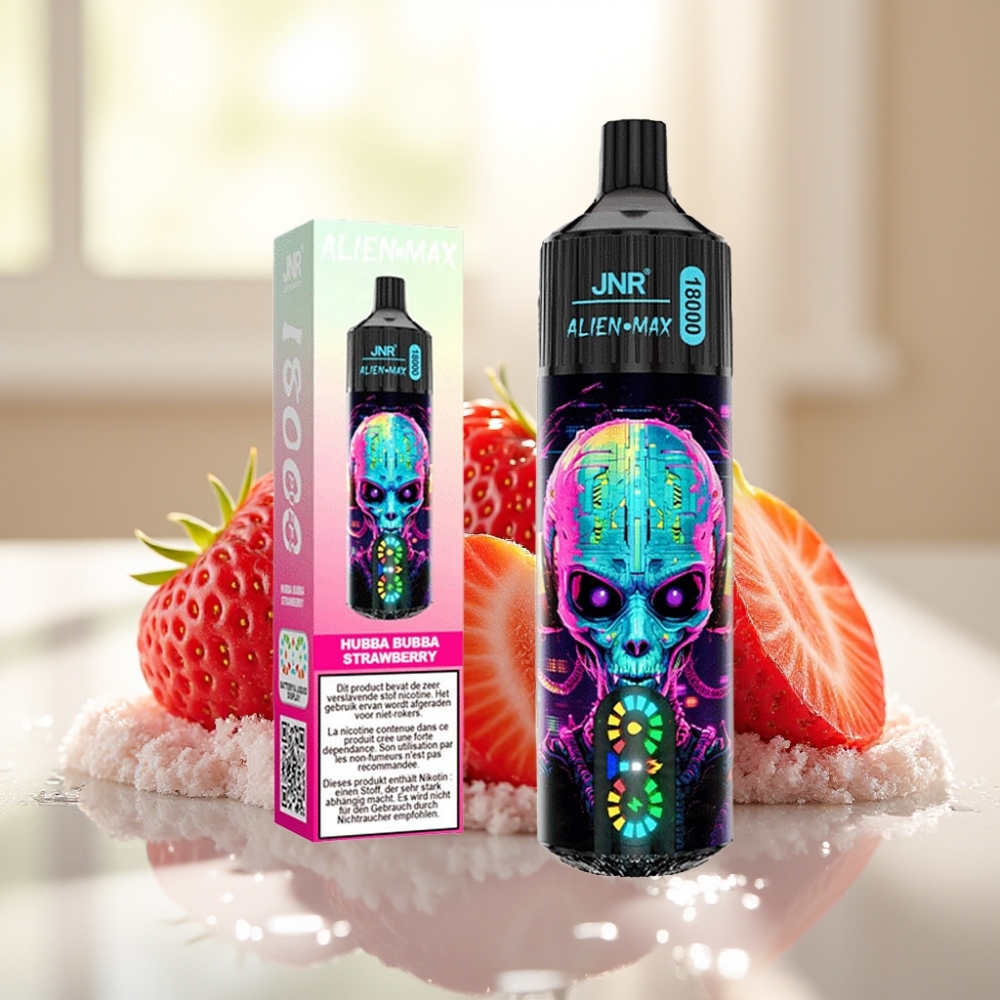 JNR Alien Max 18000 Puffs Dispositivo Vape Fresa Hubba Bubba con Dual Mesh Coil & 28ml E-líquido