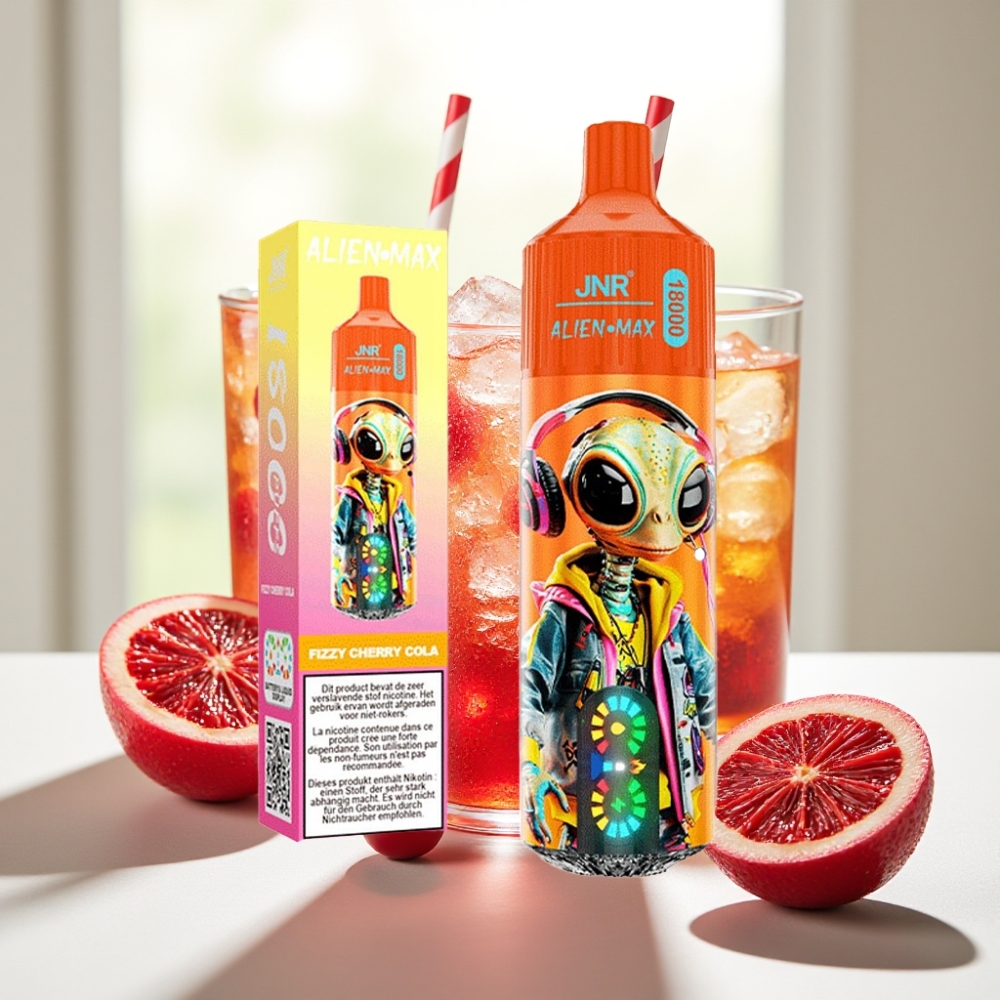 JNR Alien Max 18000 Puffs Doble Malla y Doble Núcleo Cereza Cola Fizzy