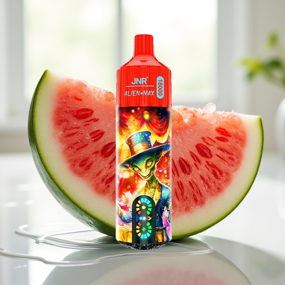 JNR Alien Max 18000 Puffs Sandía Helada con Dual Mesh Coil & Dual Core y 28ml E-liquid