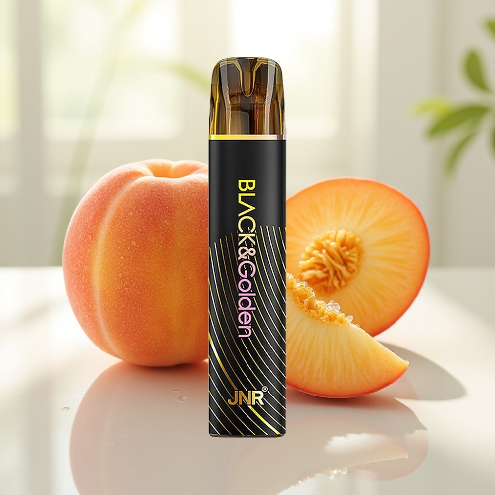 JNR Black&Golden 800 Puffs Disposable Vape Melocotón Mango