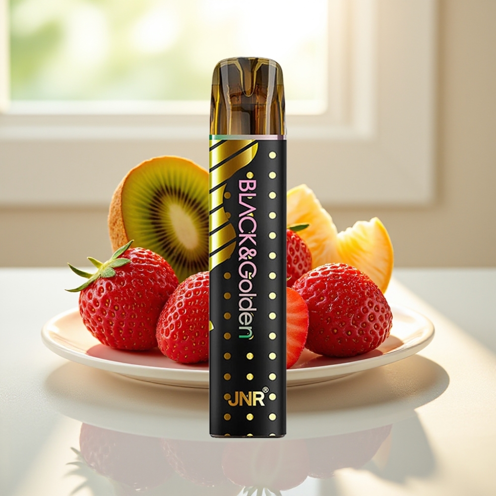 JNR Black&Golden 800 Puffs Fresa Kiwi Desechable vape por mayor Uruguay