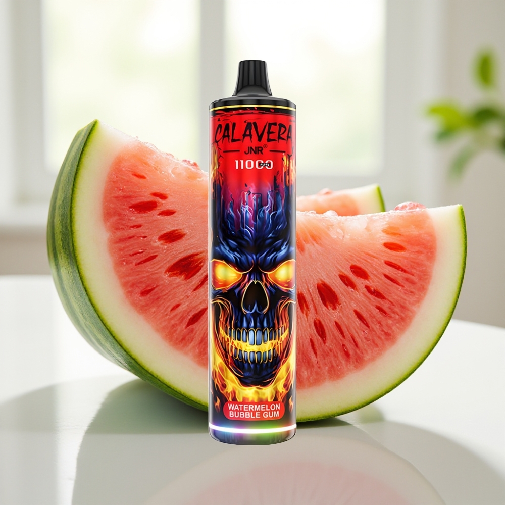 JNR Calavera 11000 Puffs Disposable Vape Sandía Chicle con Tipo-C y 21ml