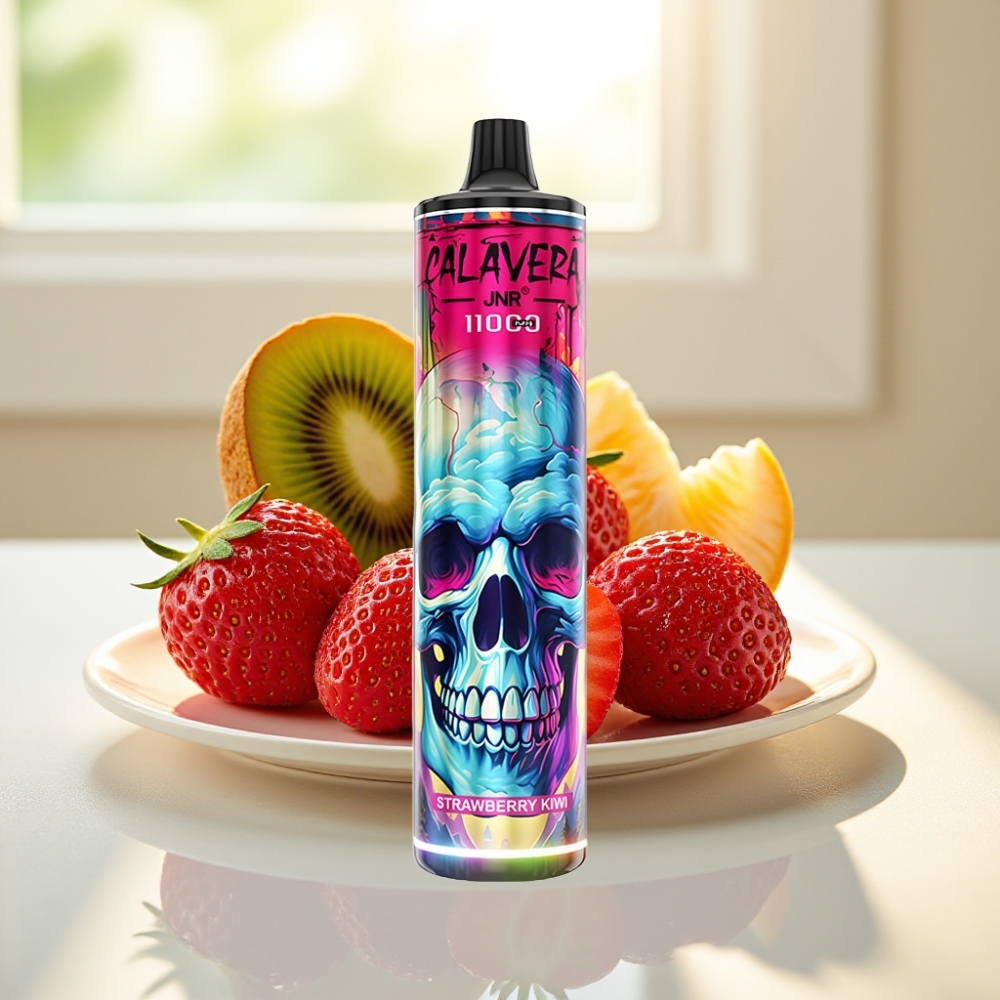 JNR Calavera 11000 Puffs Fresa Kiwi Disposable Vape con 850mAh y Tipo-C
