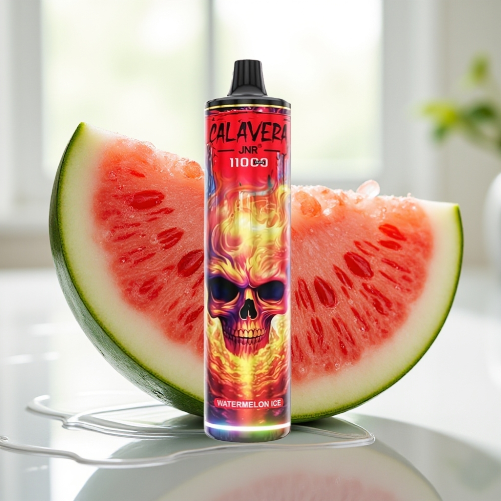 JNR Calavera 11000 Puffs Sandía Helada Disposable Vape con 21ml E-Liquid y Tipo-C