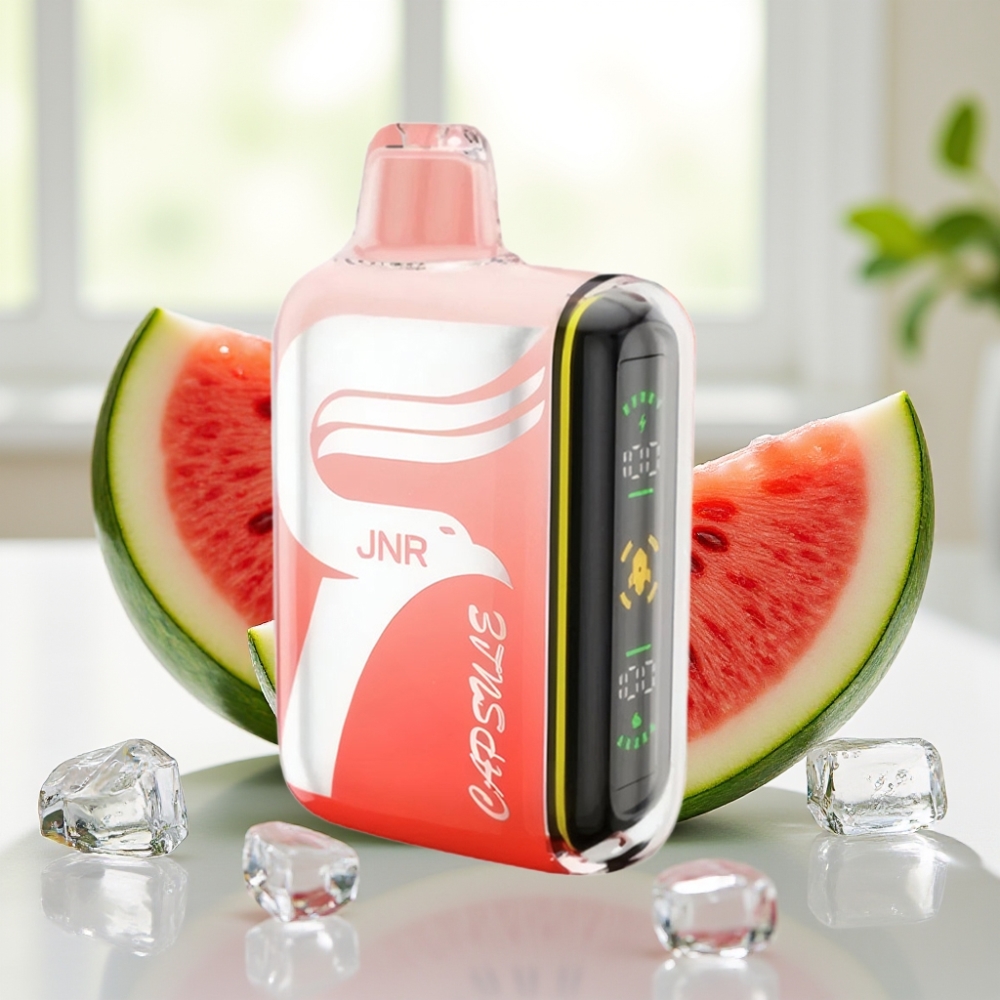 JNR Capsule 15000 Puffs Sandía Brazz Hielo con Dual Mesh Coil y Smart LED Display