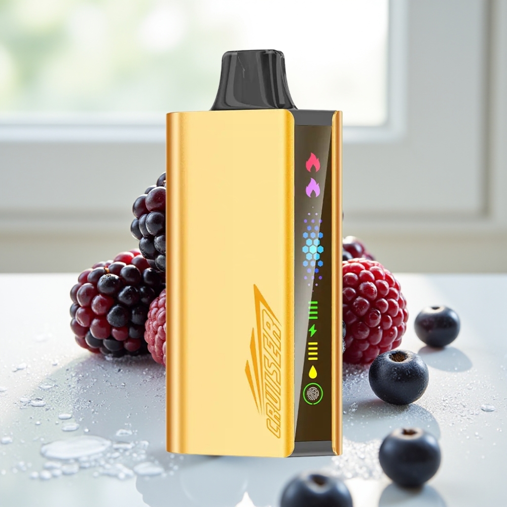 JNR Cruiser 12000 Puffs No-Charge Disposable Vape Blackberry Ice Pantalla Animada Cuerpo de Aluminio