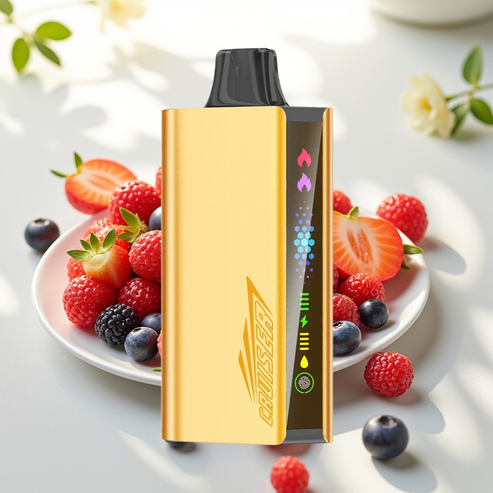 JNR Cruiser 12000 Puffs No-Charge Disposable Vape Cuerpo de Aluminio Pantalla Animada Baya Mixta