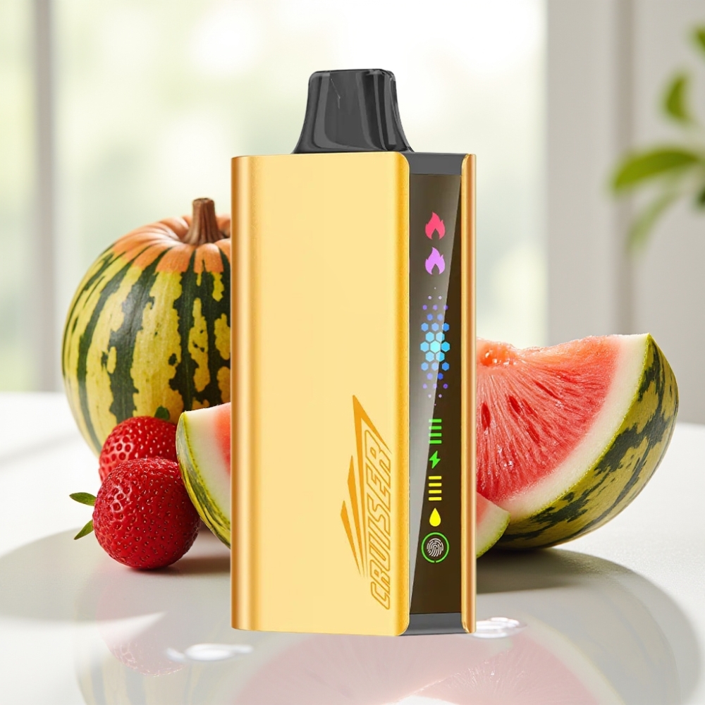 JNR Cruiser 12000 Puffs No-Charge Disposable Vape Fresa Coco Sandía, 3500 mAh, Dual Mesh