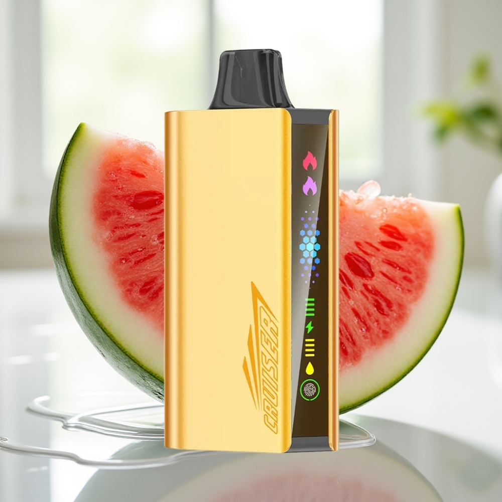 JNR Cruiser 12000 Puffs No-Charge Disposable Vape Sandía Helada con Pantalla Animada y Cuerpo de Aluminio