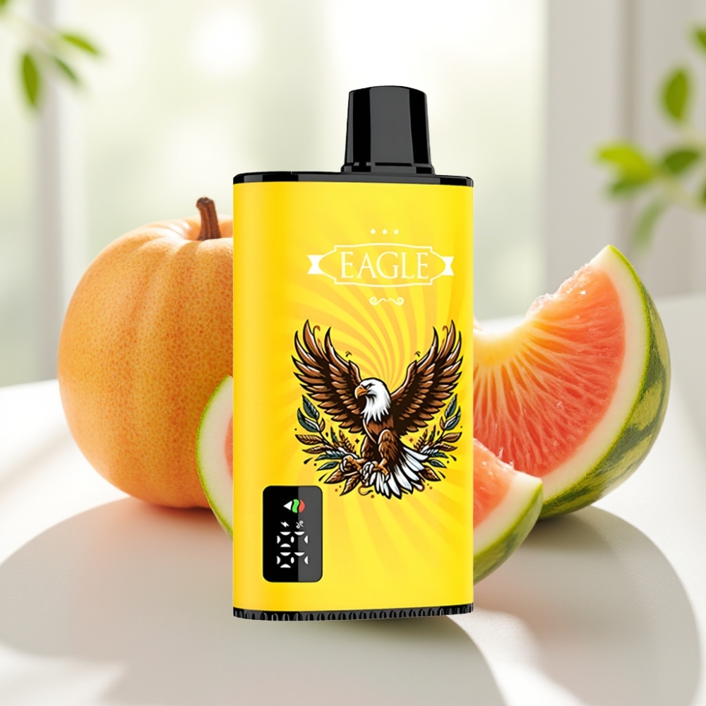 JNR EAGLE Smart 23000 Puffs Disposable Vape Melocotón Mango Sandía con Pantalla Digital y Flujo de Aire Ajustable