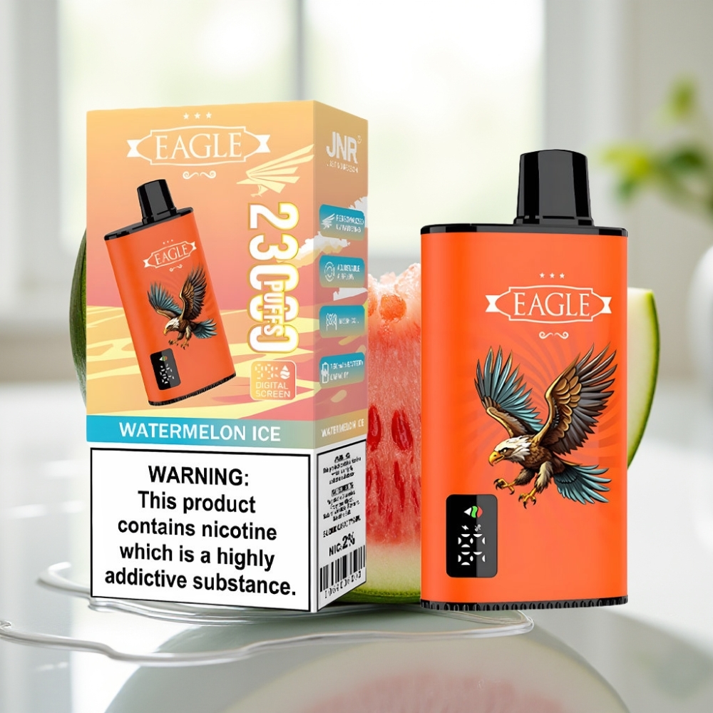 JNR EAGLE Smart 23000 Puffs Disposable Vape Sandía Hielo con Pantalla Digital y Bobina Mesh 1.0ohm