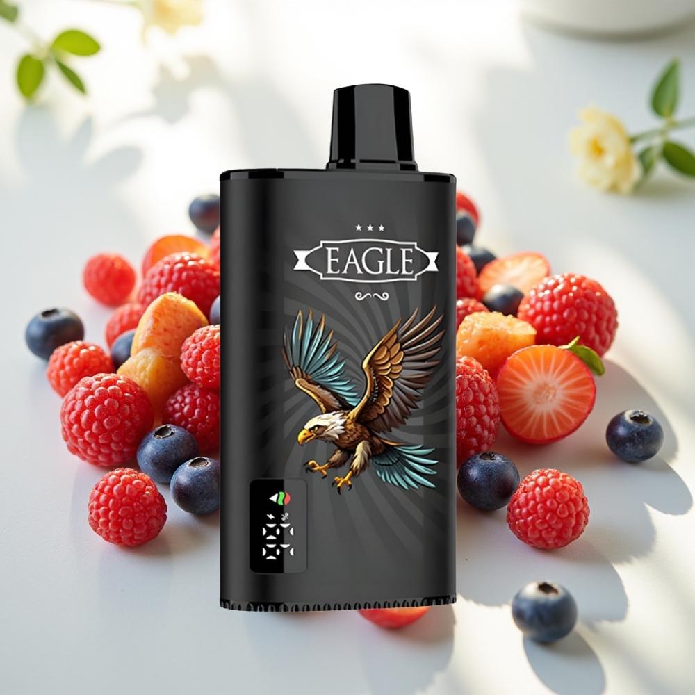 JNR EAGLE Smart 23000 Puffs Disposable Vape con Pantalla Digital y Ajuste de Flujo de Aire - Frutos Rojos Mixtos