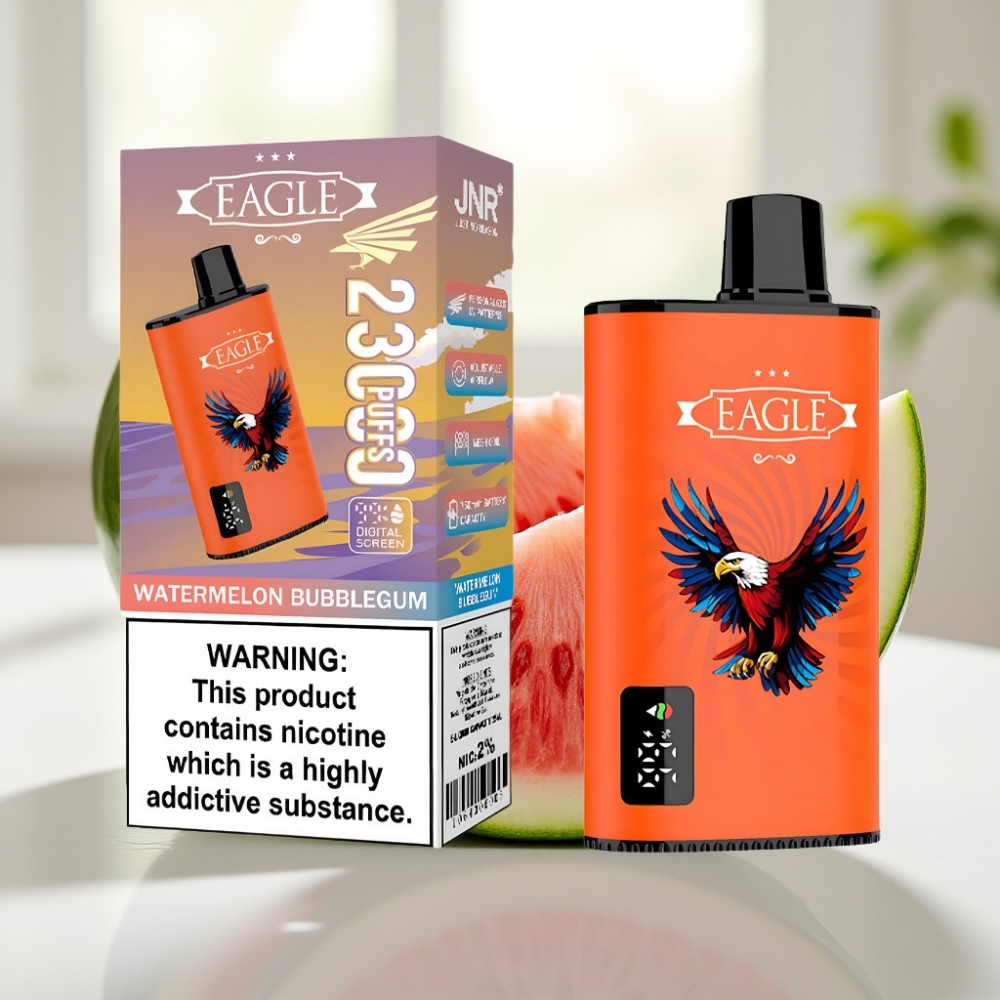 JNR EAGLE Smart 23000 Puffs Sandía Chicle Pantalla Digital Flujo de Aire Ajustable