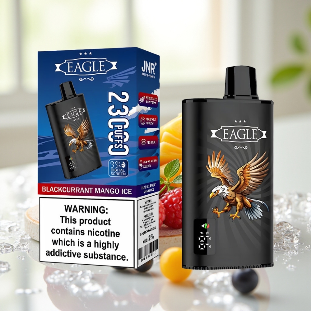 JNR EAGLE Smart 23000 Puffs con Pantalla Digital y Ajuste de Flujo de Aire – Grosella Negra Mango Hielo