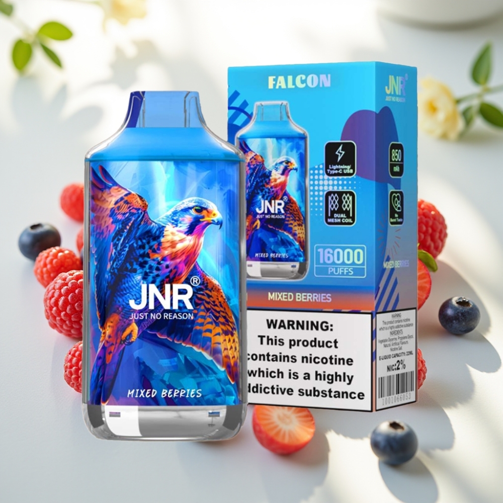 JNR Falcon Dual Mesh Coil 16000 Puffs Bayas Mixtas vape por mayor Uruguay