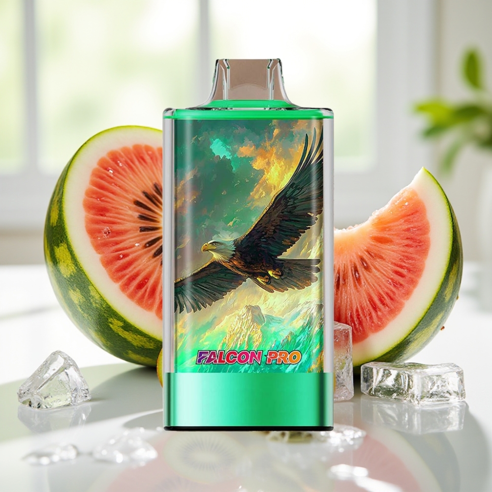 JNR Falcon Pro 28000 Disposable Vape Kiwi Sandía Hielo con Dual Mesh Coil y 28000 Puffs