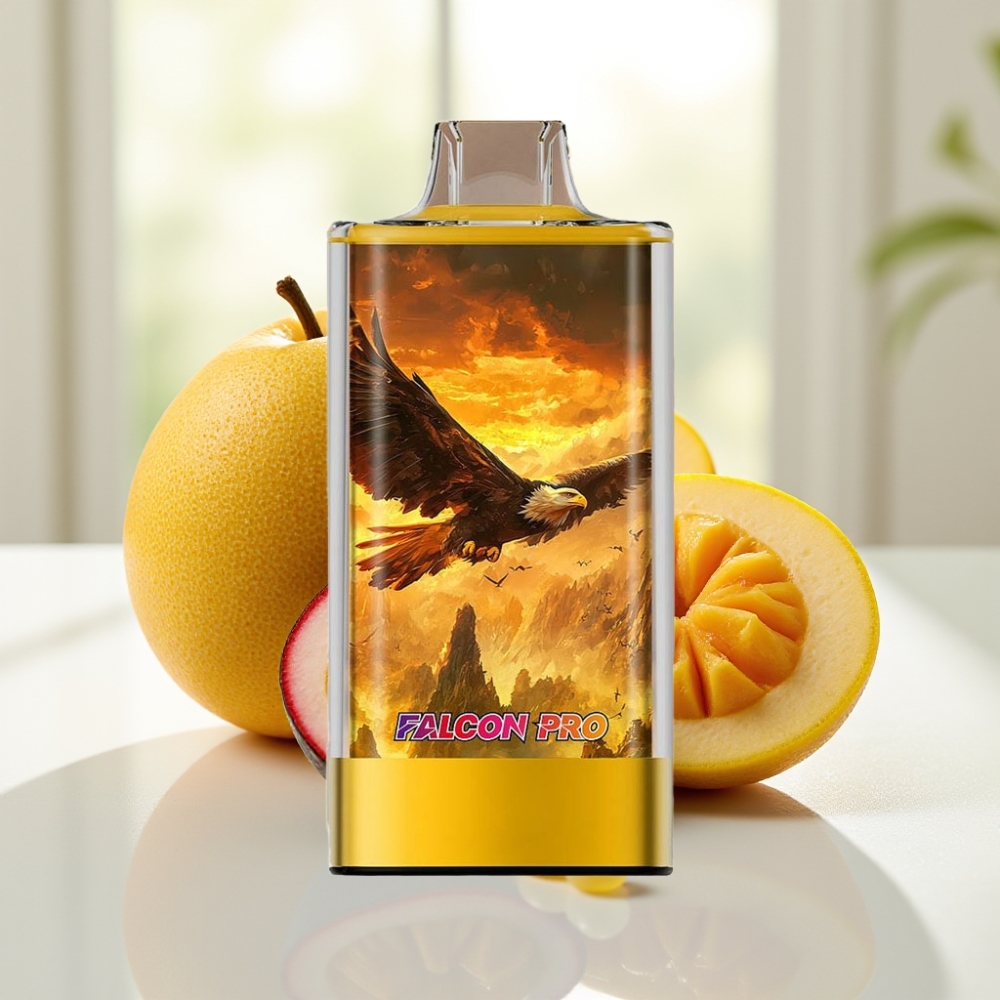 JNR Falcon Pro 28000 Disposable Vape Mango Maracuyá Dual Mesh Coil Smart Display