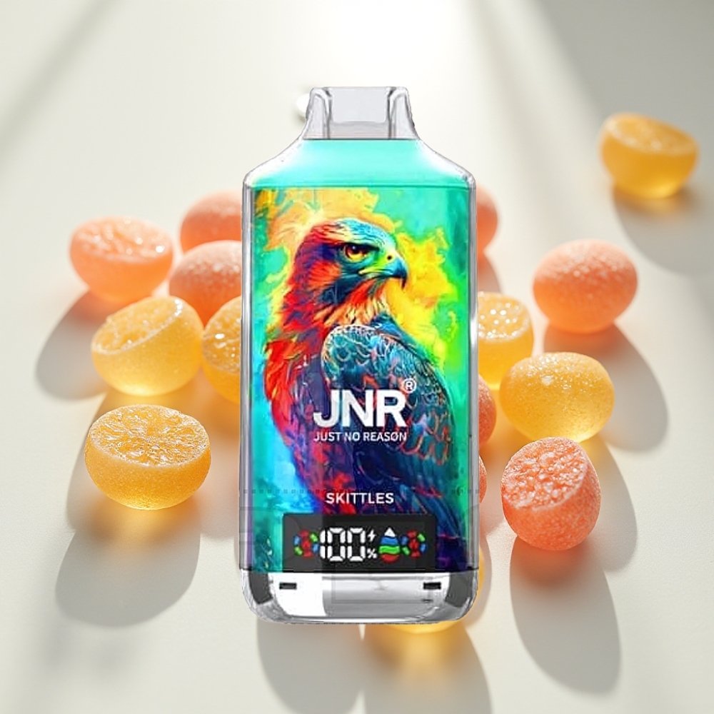 JNR Falcon X 18000 Puffs Digital Display Skittles (Sabores) Dual Mesh Coil