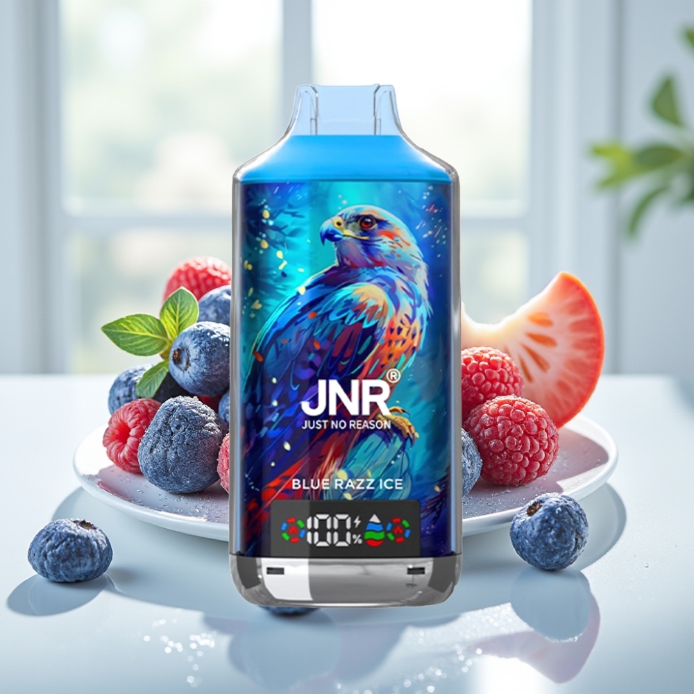 JNR Falcon X 18000 Puffs Doble Malla Azul Frambuesa Helada