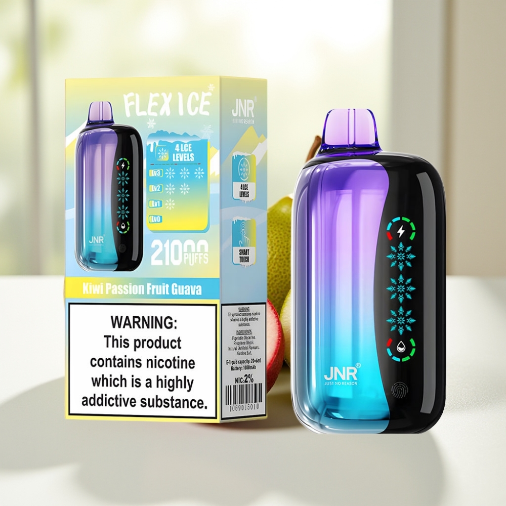 JNR Flex Ice 21000 Puffs Disposable Vape Ajustable Hielo Kiwi Maracuyá Guayaba
