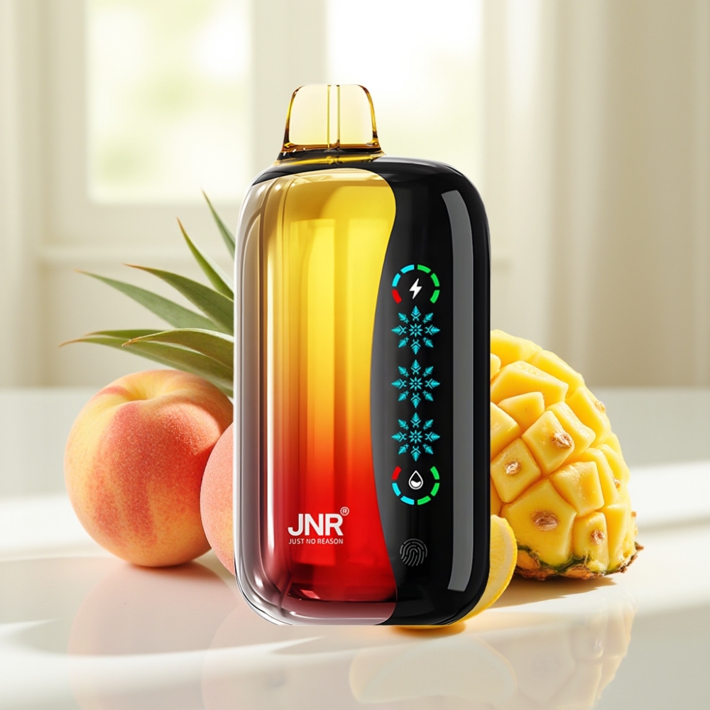 JNR Flex Ice 21000 Puffs Durazno Mango Piña Pantalla Táctil Aire Ajustable