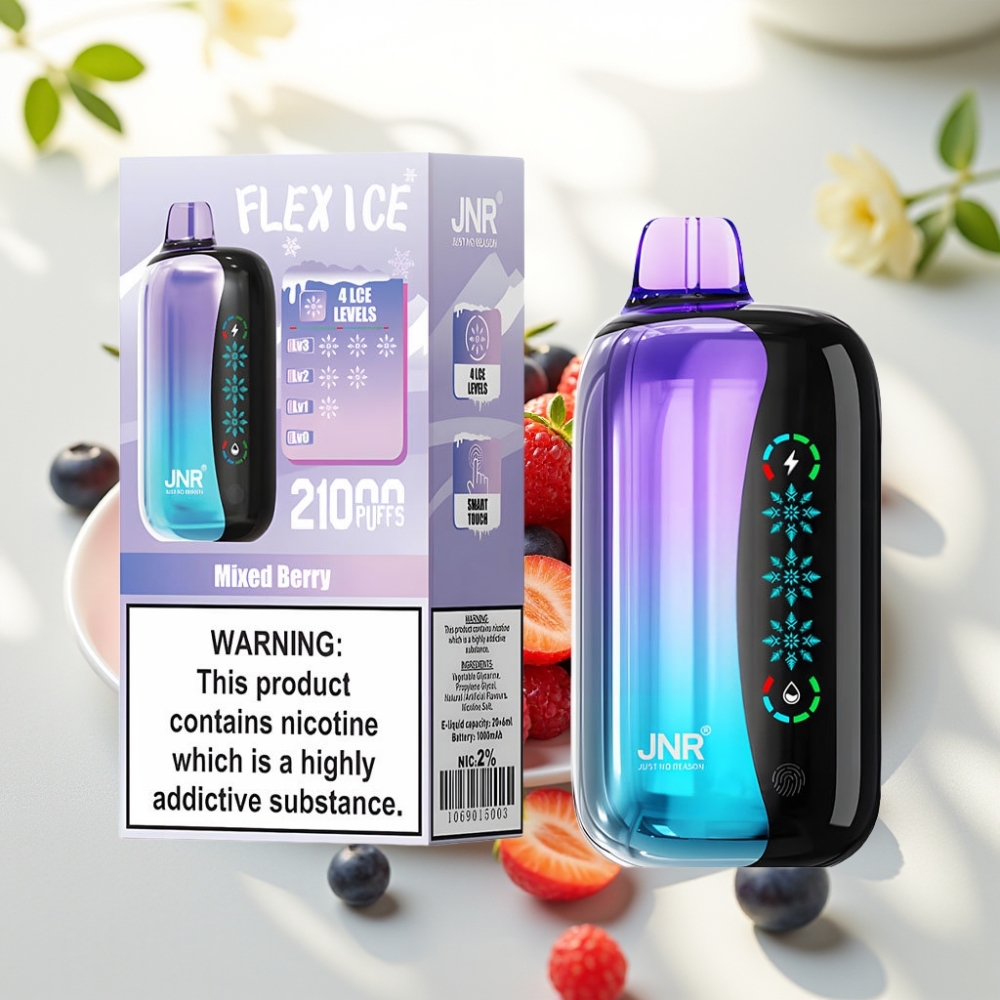 JNR Flex Ice 21000 Puffs Pantalla Táctil y Aire Ajustable Baya Mixta