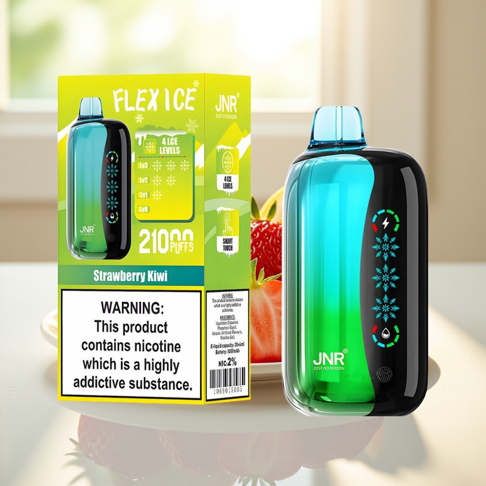 JNR Flex Ice Disposable Vape Fresa Kiwi 21000 Puffs Tipo-C