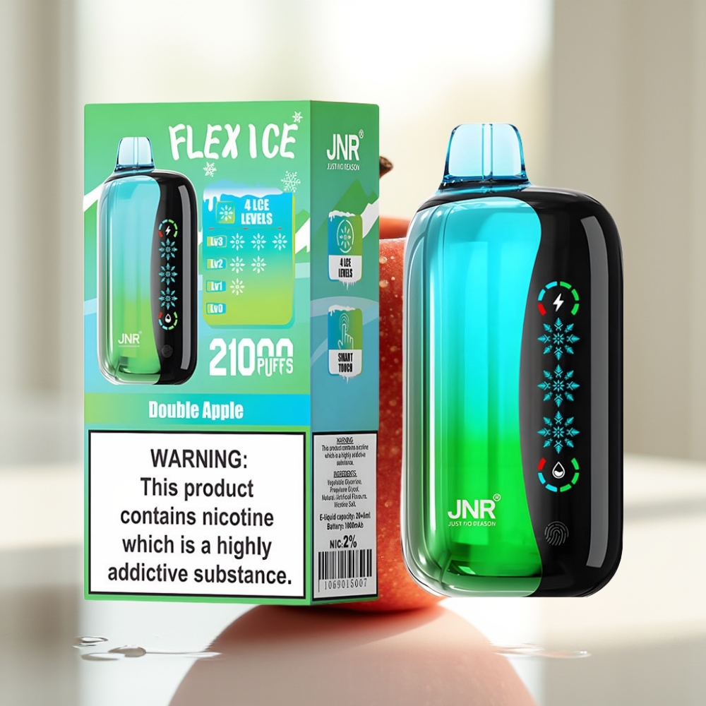 JNR Flex Ice Doble Manzana 21000 Puffs Ajuste de Hielo Pantalla Táctil
