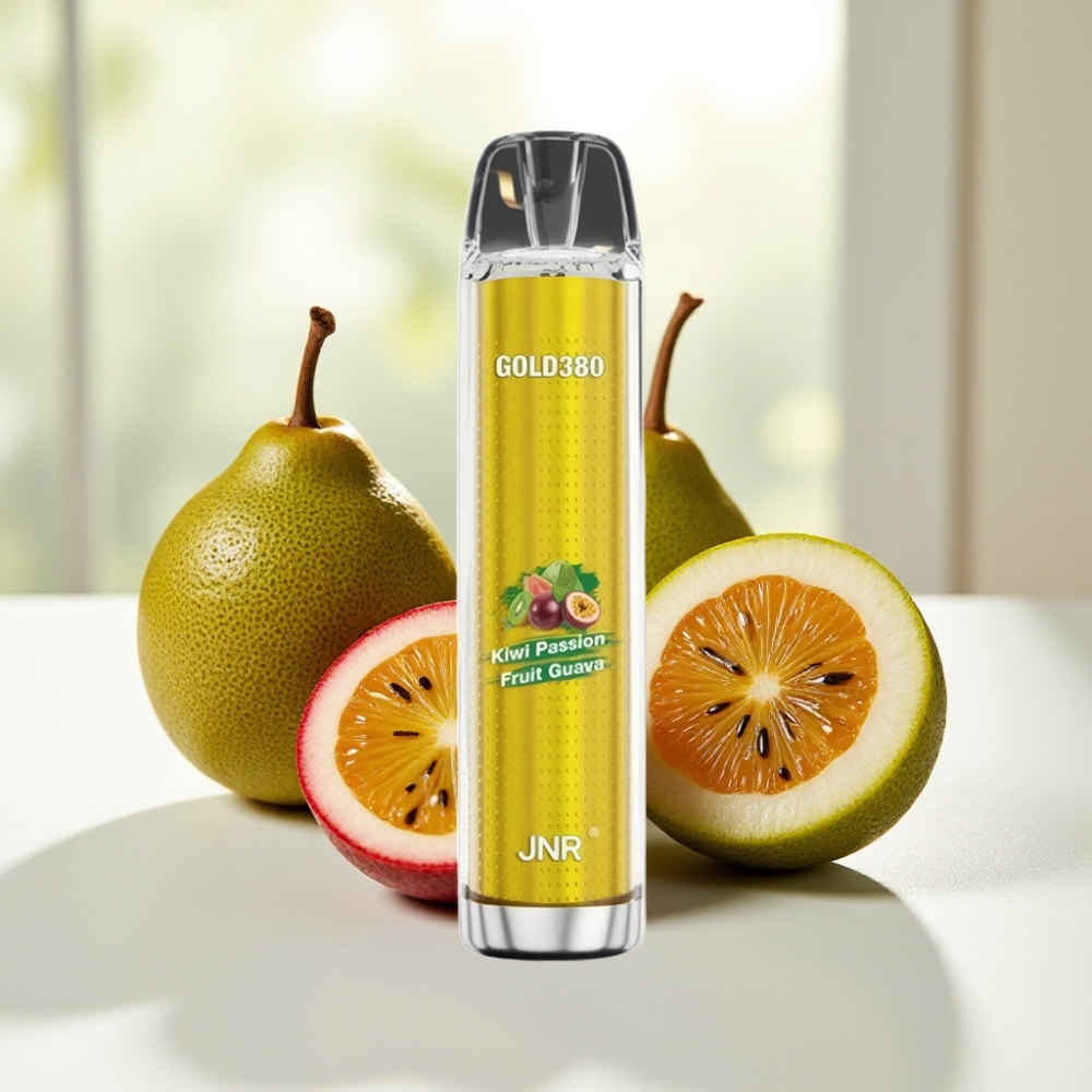 JNR Gold380 Disposable Vape 6000 Puffs Kiwi Maracuyá Guayaba