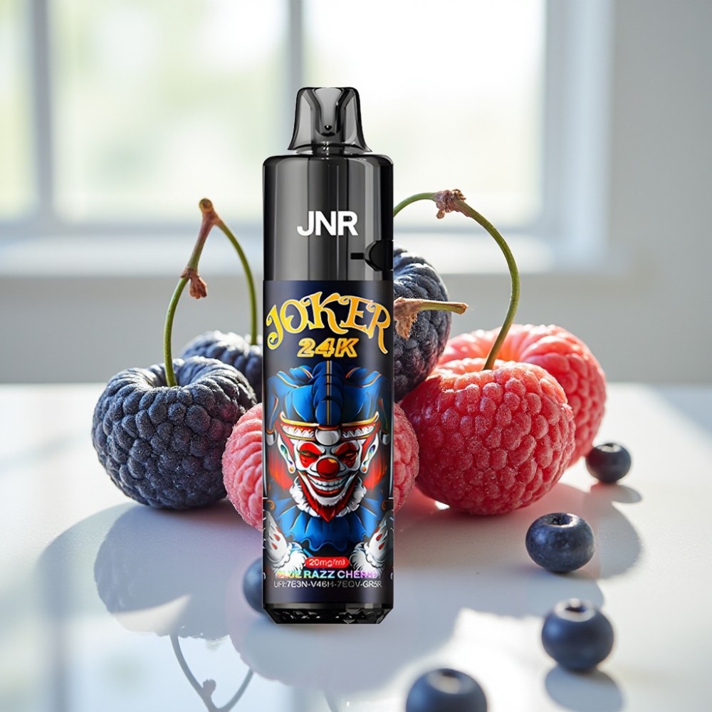 JNR Joker 24K Puffs Disposable Vape Arándano Azul Cereza 2+10ml Recargable 800mAh