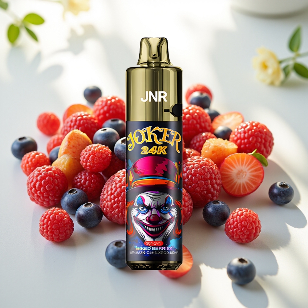 JNR Joker 24K Puffs Disposable Vape Bayas Mixtas 2+10ml Recargable 800mAh