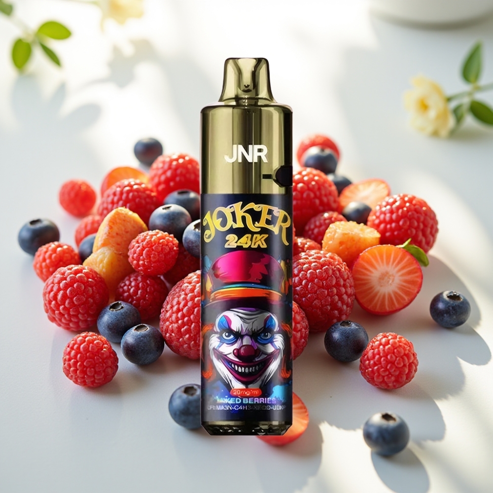 JNR Joker 24K Puffs Disposable Vape Bayas Mixtas 2+10ml Recargable 800mAh