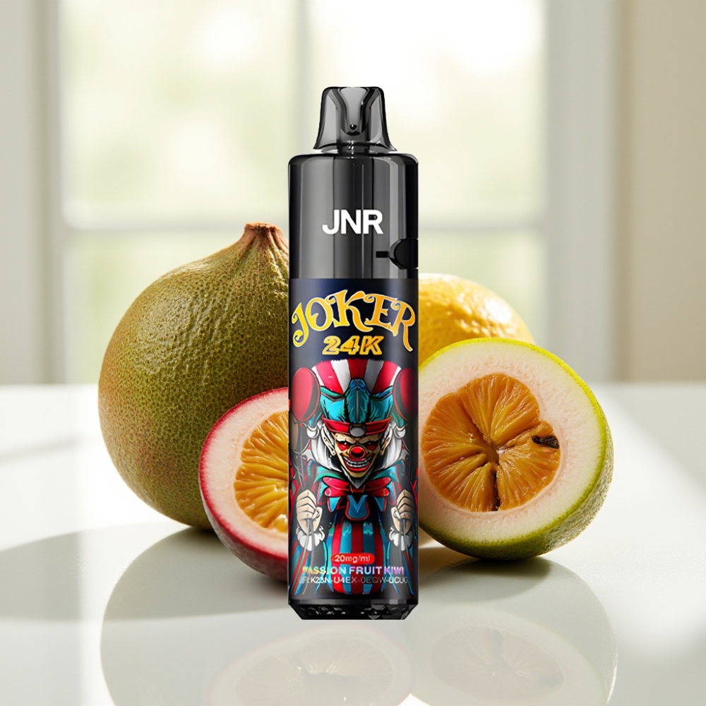 JNR Joker 24K Puffs Disposable Vape Maracuyá Kiwi 2+10ml Recargable 800mAh