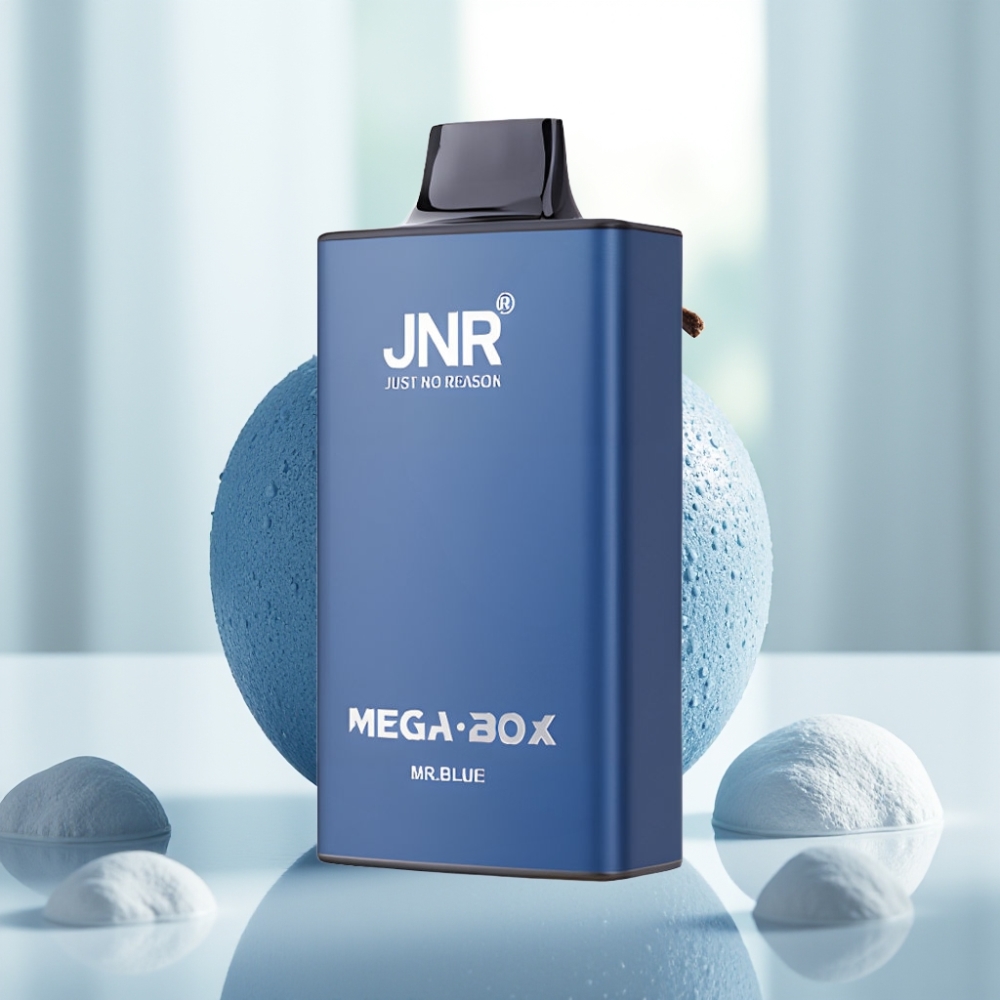 JNR Mega Box 25000 Puffs Disposable Vape Sr. Azul con Dual Mesh Coil y 30ml