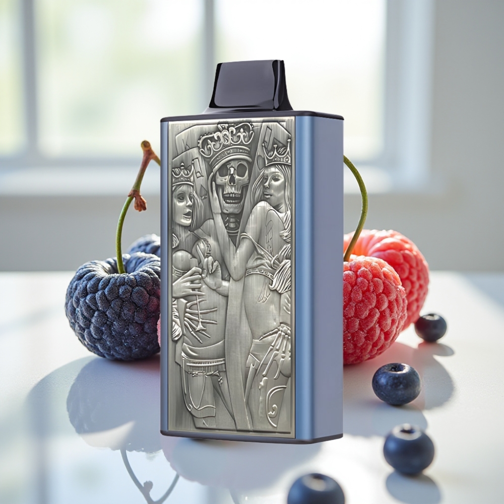 JNR Mega Box 25000 Puffs Dual Mesh Coil Azul Frambuesa Cereza