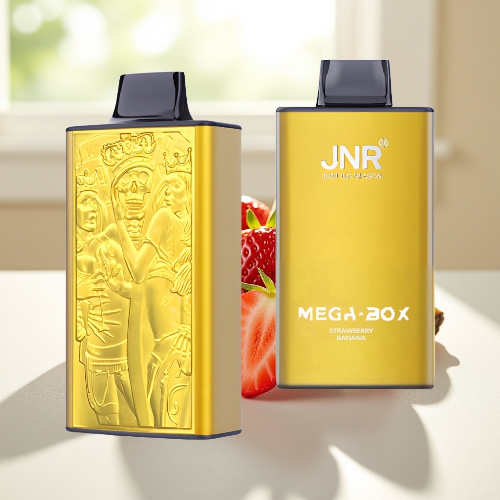 JNR Mega Box 25000 Puffs Fresa Plátano Dual Mesh Coil & Dual Core