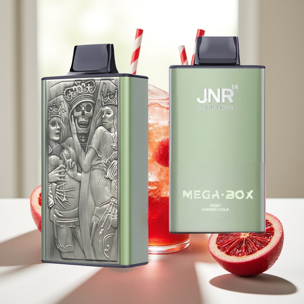 JNR Mega Box Disposable Vape 25000 Puffs Cereza Cola Fizzy Dual Mesh Coil