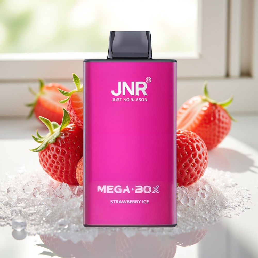 JNR Mega Box Disposable Vape 25000 Puffs Fresa Hielo Dual Mesh Coil