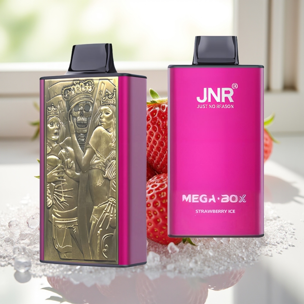 JNR Mega Box Disposable Vape 25000 Puffs Fresa Hielo Dual Mesh Coil
