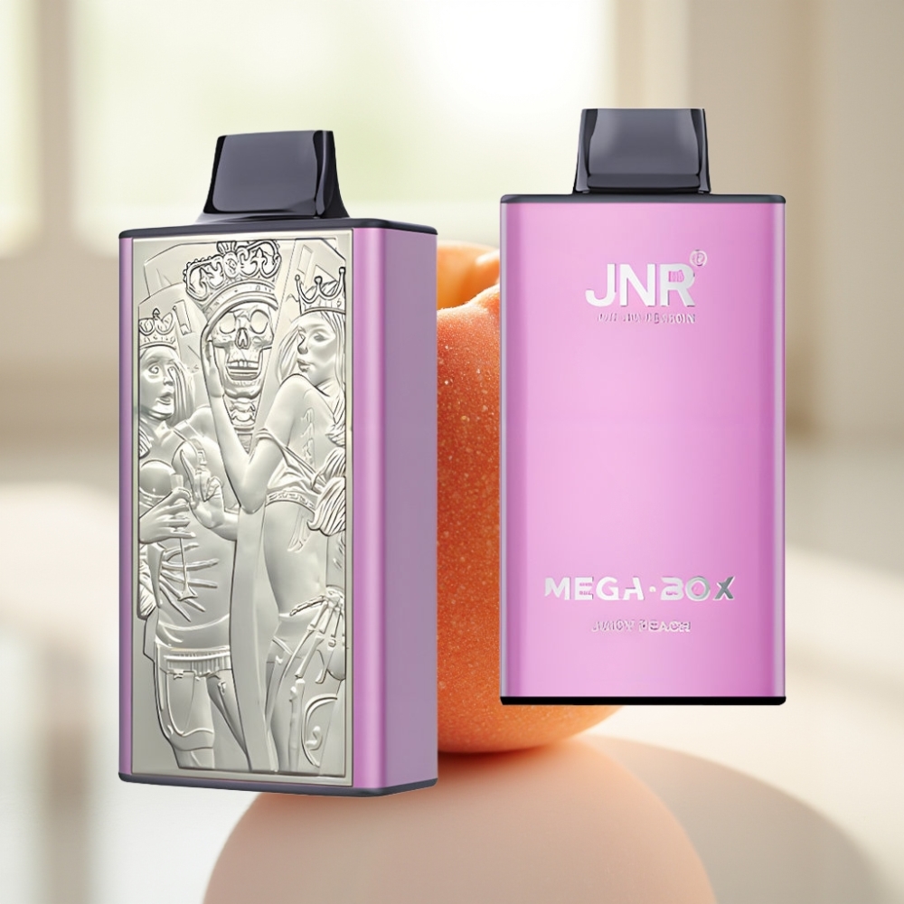 JNR Mega Box Duradero 25000 Puffs y Carga Rápida Type-C Melocotón Jugoso