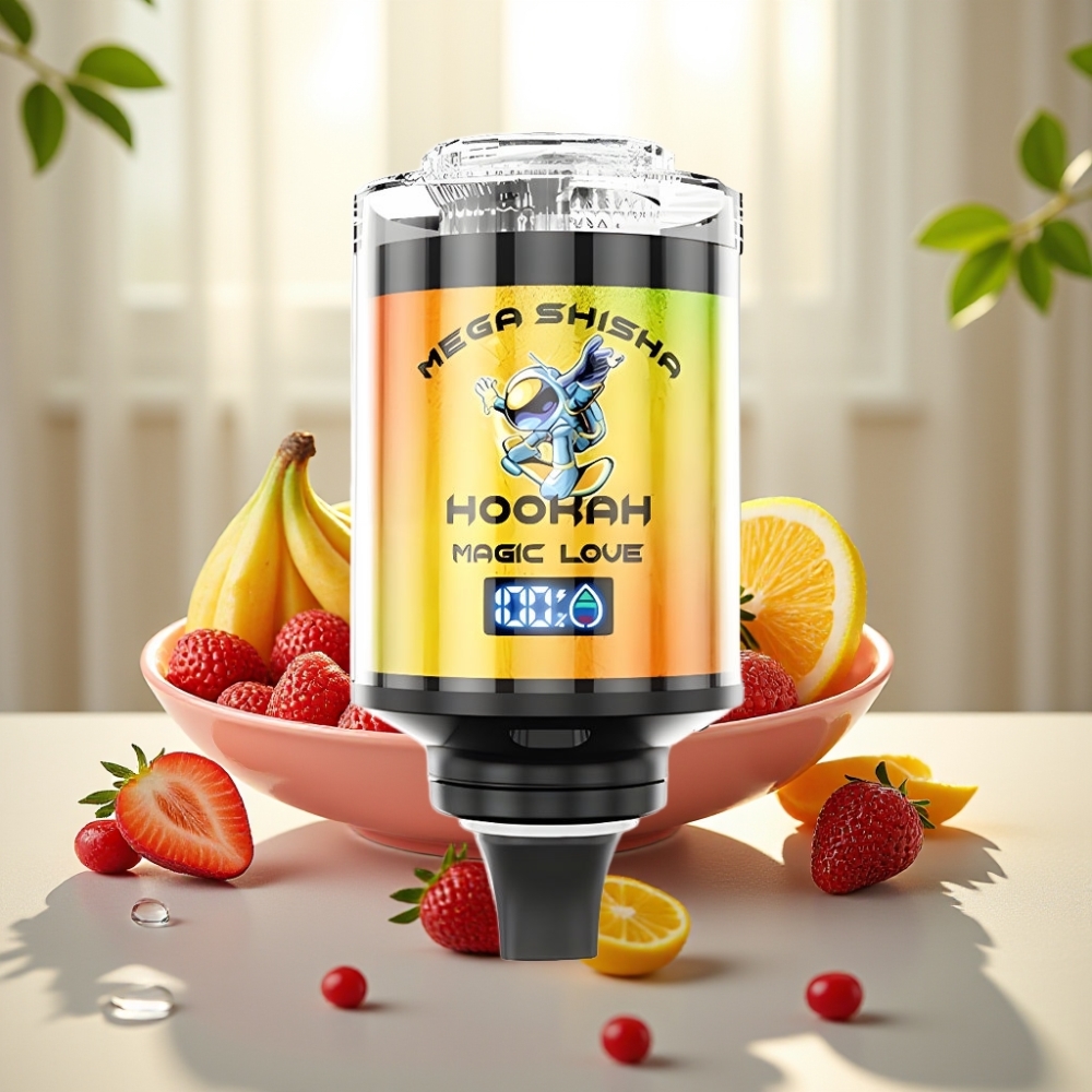 JNR Mega Shisha Hookah 100K Amor Mágico Pantalla Inteligiva Carga Rápida Tipo-C