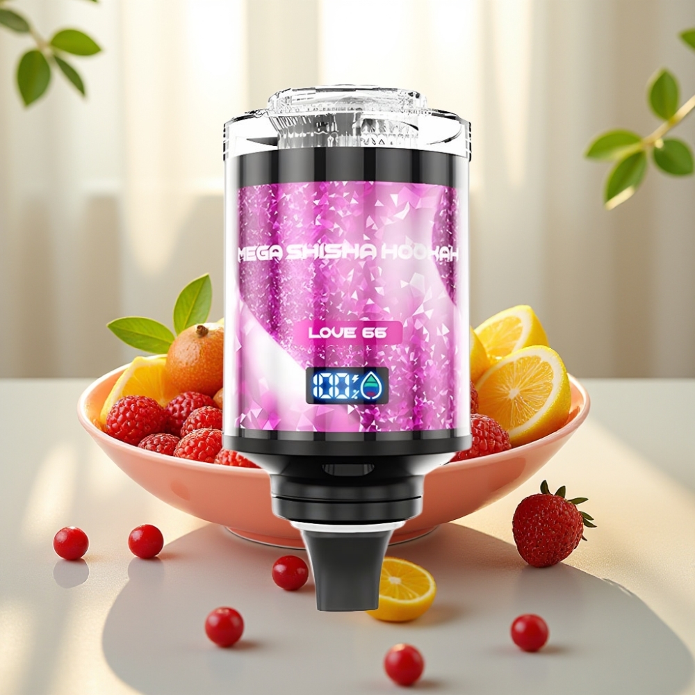JNR Mega Shisha Hookah 100K Desktop Compatibility Amor 66 60ml Pantalla Inteligente