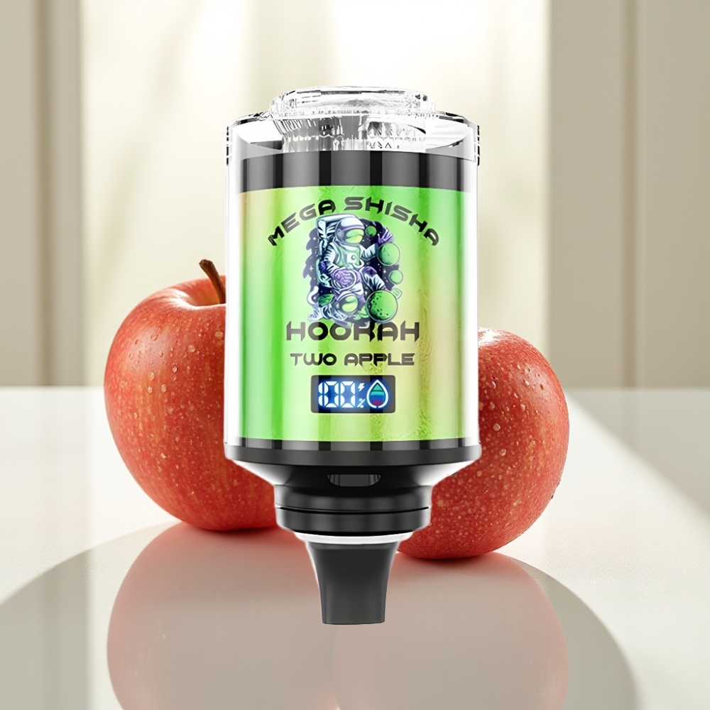 JNR Mega Shisha Hookah 100K Dos Manzanas Pantalla Inteligente 60ml