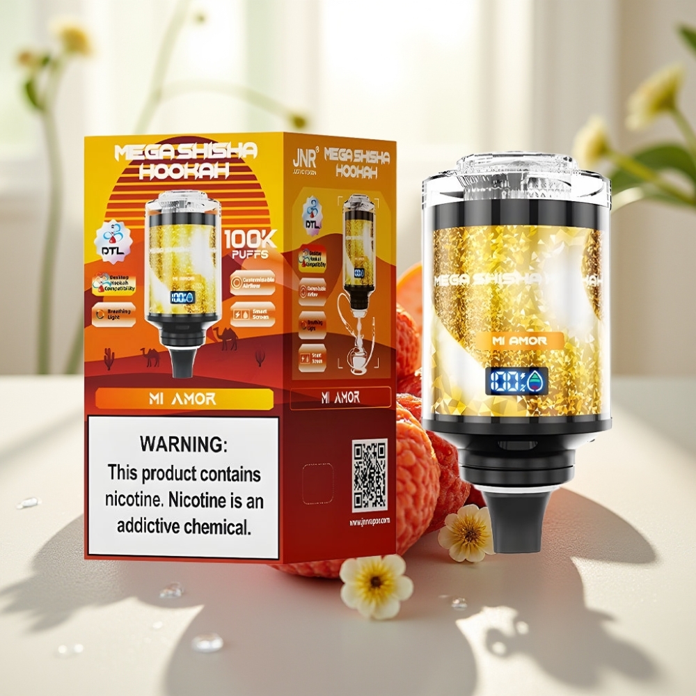 JNR Mega Shisha Hookah Desktop Compatibility Mi Amor 100K Puffs 60ml
