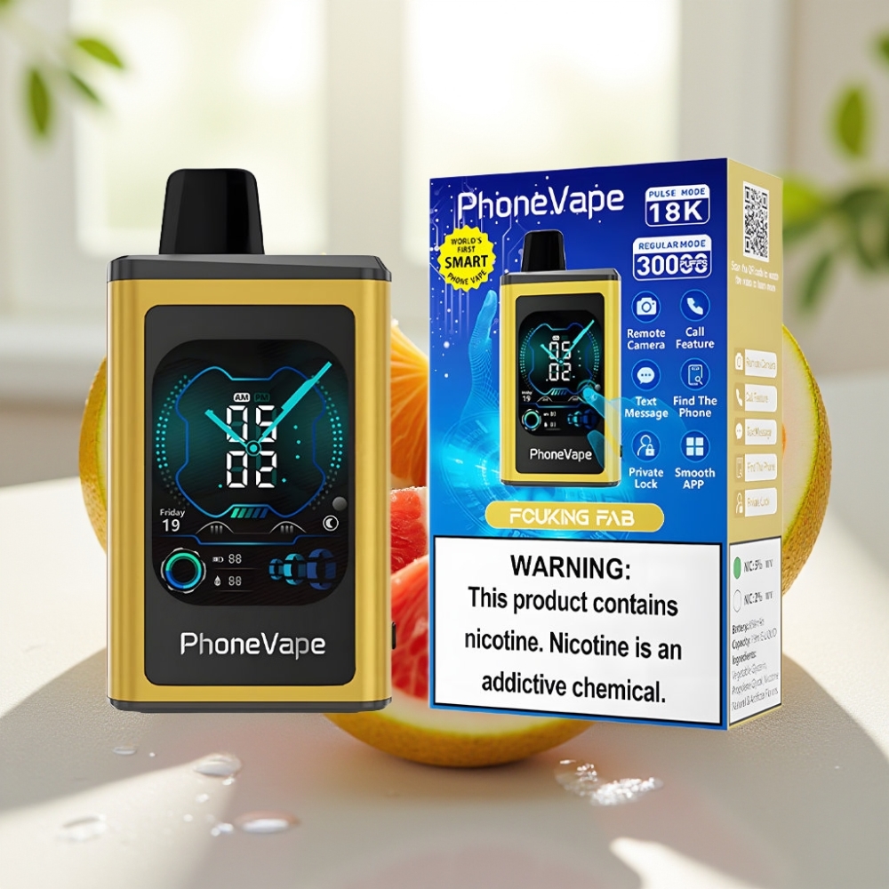 JNR PhoneVape 30000 caladas Vape Desechable Fabuloso con Pantalla Completa y Cámara Remota